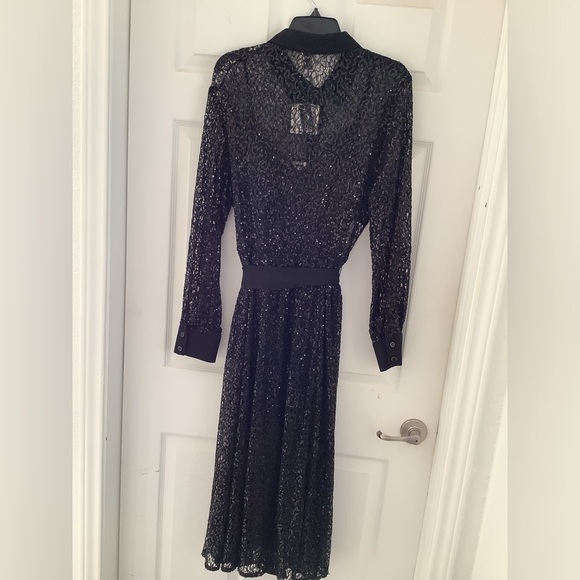 🆕 Women's Button-Front A-Line Sequin Lace Dress. - Picture 17 of 17